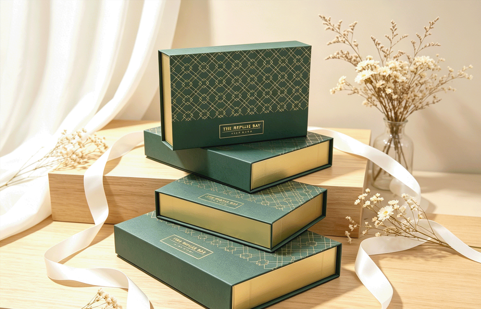 A stack of books with a green cover.

Description generated by AI
